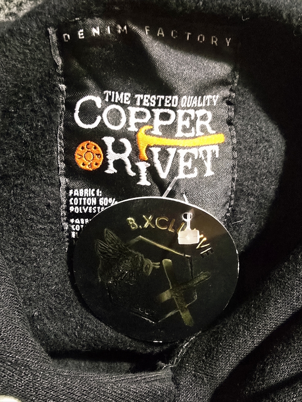BXCLIVE Copper Rivet Tactical Hoodie Combo Men’s 2XL Black Utility Streetwear - Picture 9 of 9
